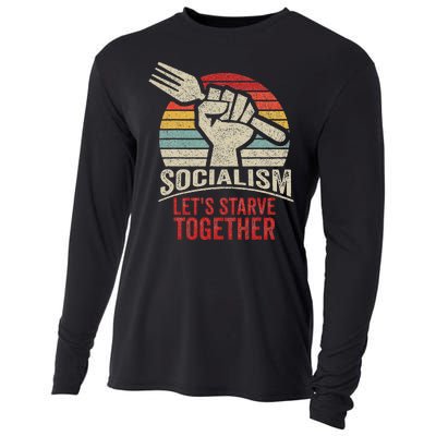 Retro Vintage Anti Communism Anti Socialism Cooling Performance Long Sleeve Crew