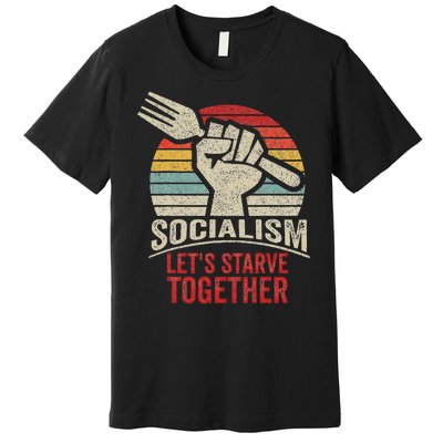 Retro Vintage Anti Communism Anti Socialism Premium T-Shirt