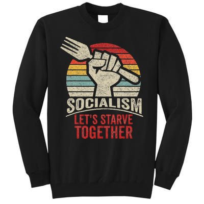 Retro Vintage Anti Communism Anti Socialism Tall Sweatshirt