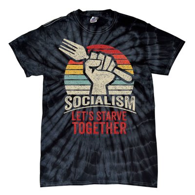 Retro Vintage Anti Communism Anti Socialism Tie-Dye T-Shirt