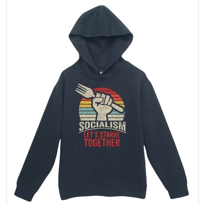 Retro Vintage Anti Communism Anti Socialism Urban Pullover Hoodie