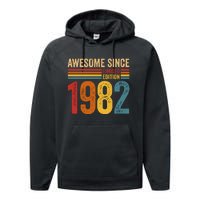 Retro Vintage Awesome Since 1982 Limited Edition Performance Fleece Hoodie