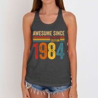 Retro Vintage Awesome Since 1984 Limited Edition Women's Knotted Racerback Tank