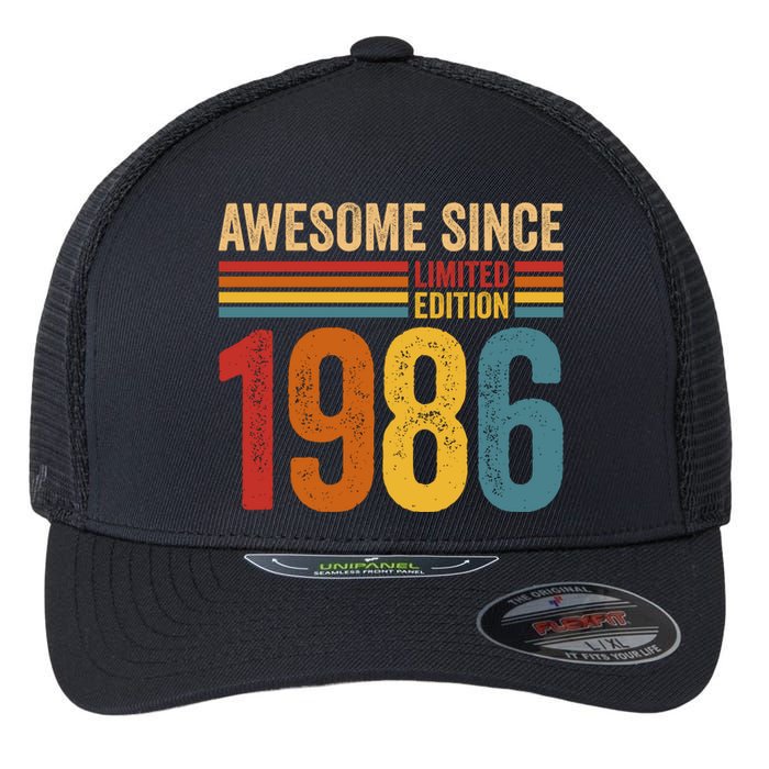 Retro Vintage Awesome Since 1986 Limited Edition Flexfit Unipanel Trucker Cap