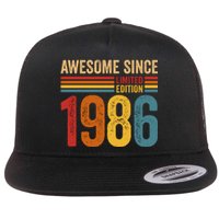 Retro Vintage Awesome Since 1986 Limited Edition Flat Bill Trucker Hat