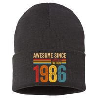 Retro Vintage Awesome Since 1986 Limited Edition Sustainable Knit Beanie