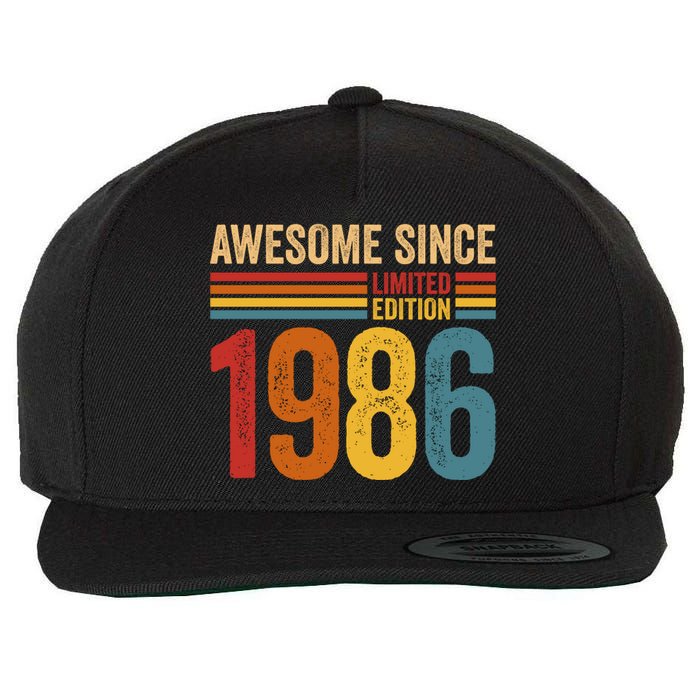 Retro Vintage Awesome Since 1986 Limited Edition Wool Snapback Cap