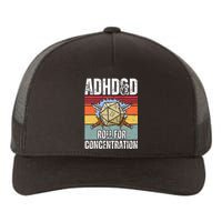 Retro Vintage Adhd&D Roll For Concentration Yupoong Adult 5-Panel Trucker Hat