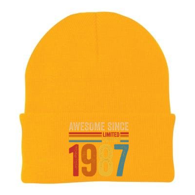 Retro Vintage Awesome Since 1987 Limited Edition Knit Cap Winter Beanie