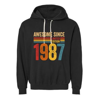 Retro Vintage Awesome Since 1987 Limited Edition Garment-Dyed Fleece Hoodie