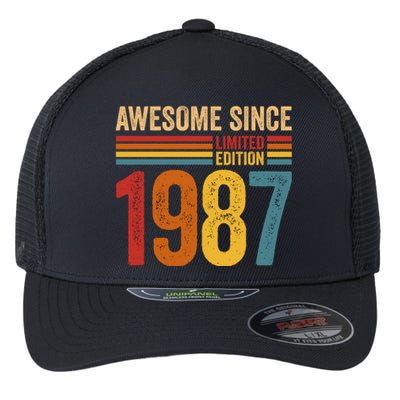 Retro Vintage Awesome Since 1987 Limited Edition Flexfit Unipanel Trucker Cap