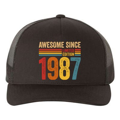 Retro Vintage Awesome Since 1987 Limited Edition Yupoong Adult 5-Panel Trucker Hat