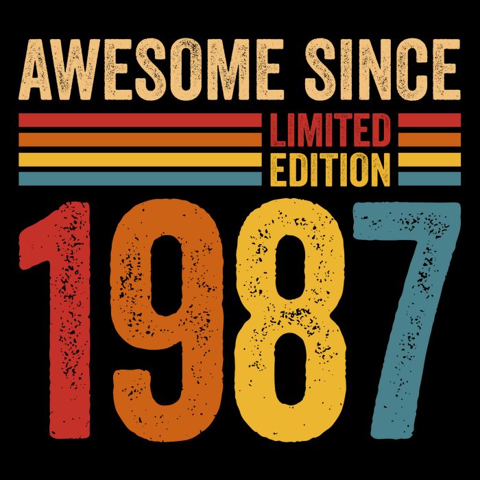 Retro Vintage Awesome Since 1987 Limited Edition Apron