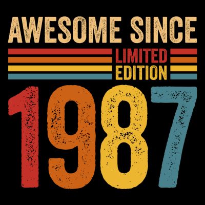Retro Vintage Awesome Since 1987 Limited Edition T-Shirt