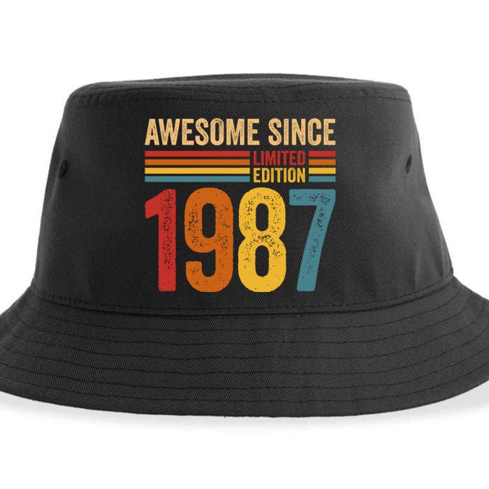 Retro Vintage Awesome Since 1987 Limited Edition Sustainable Bucket Hat