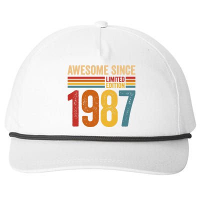 Retro Vintage Awesome Since 1987 Limited Edition Snapback Five-Panel Rope Hat