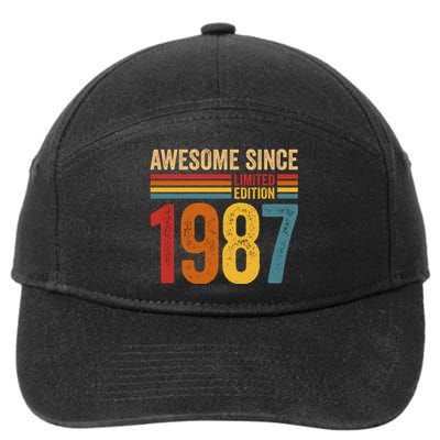 Retro Vintage Awesome Since 1987 Limited Edition 7-Panel Snapback Hat