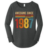 Retro Vintage Awesome Since 1987 Limited Edition Women's Perfect Tri Tunic Long Sleeve Shirt