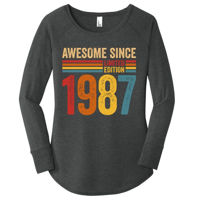 Retro Vintage Awesome Since 1987 Limited Edition Women's Perfect Tri Tunic Long Sleeve Shirt