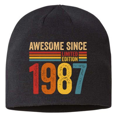 Retro Vintage Awesome Since 1987 Limited Edition Sustainable Beanie