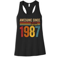 Retro Vintage Awesome Since 1987 Limited Edition Women's Racerback Tank