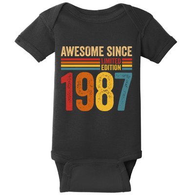 Retro Vintage Awesome Since 1987 Limited Edition Baby Bodysuit