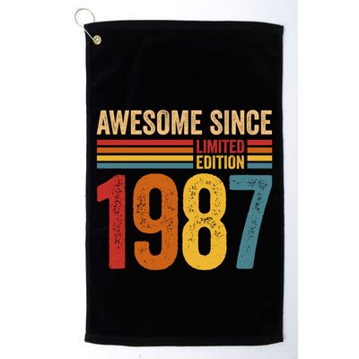Retro Vintage Awesome Since 1987 Limited Edition Golf Towel
