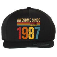 Retro Vintage Awesome Since 1987 Limited Edition Wool Snapback Cap