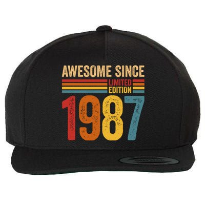 Retro Vintage Awesome Since 1987 Limited Edition Wool Snapback Cap