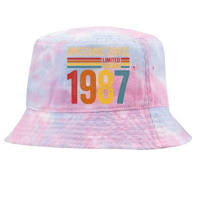 Retro Vintage Awesome Since 1987 Limited Edition Tie-Dyed Bucket Hat