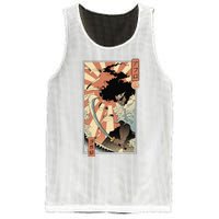 Retro Vintage Afro UkiyoE Afro Anime Samurai Japanese Art Mesh Reversible Basketball Jersey Tank