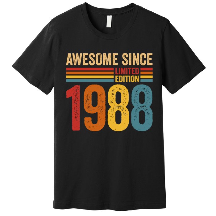 Retro Vintage Awesome Since 1988 Limited Edition Premium T-Shirt