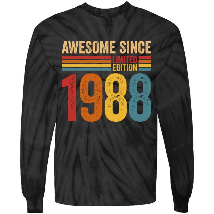 Retro Vintage Awesome Since 1988 Limited Edition Tie-Dye Long Sleeve Shirt