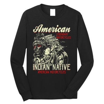 Retro Vintage American For Old Biker Long Sleeve Shirt
