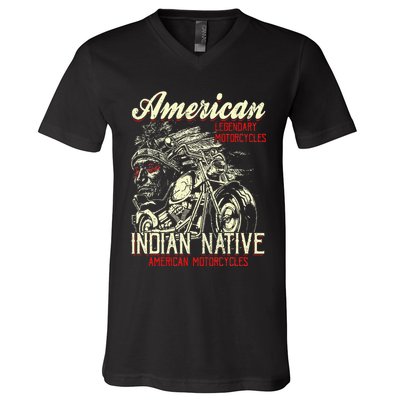 Retro Vintage American For Old Biker V-Neck T-Shirt