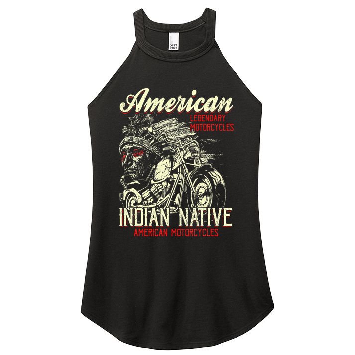 Retro Vintage American For Old Biker Women's Perfect Tri Rocker Tank