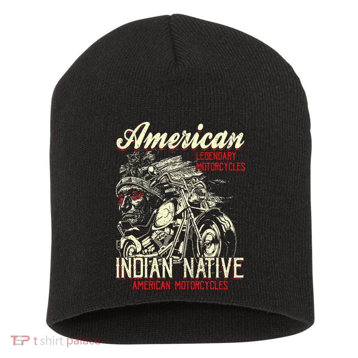 Retro Vintage American For Old Biker Short Acrylic Beanie