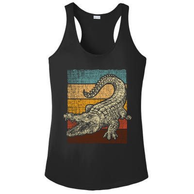 Retro Vintage Alligator Gator Crocodile Zoo Animal Lover Gift Ladies PosiCharge Competitor Racerback Tank