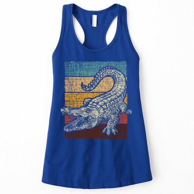 Retro Vintage Alligator Gator Crocodile Zoo Animal Lover Gift Womens Tank Top