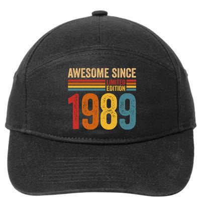 Retro Vintage Awesome Since 1989 Limited Edition 7-Panel Snapback Hat