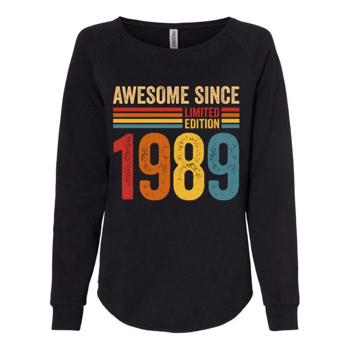 Retro Vintage Awesome Since 1989 Limited Edition Womens California Wash Sweatshirt