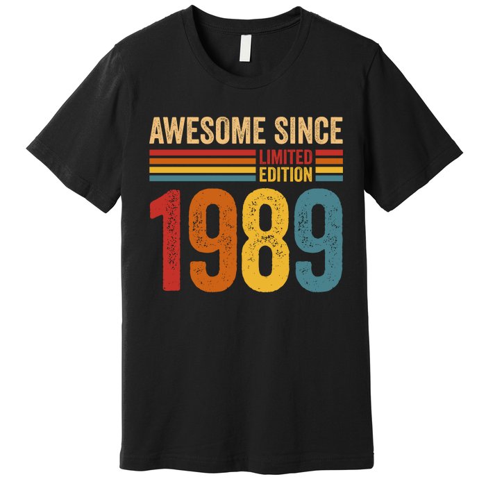 Retro Vintage Awesome Since 1989 Limited Edition Premium T-Shirt