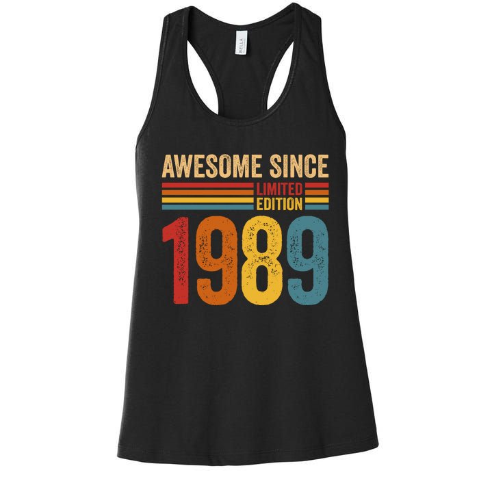 Retro Vintage Awesome Since 1989 Limited Edition Women's Racerback Tank