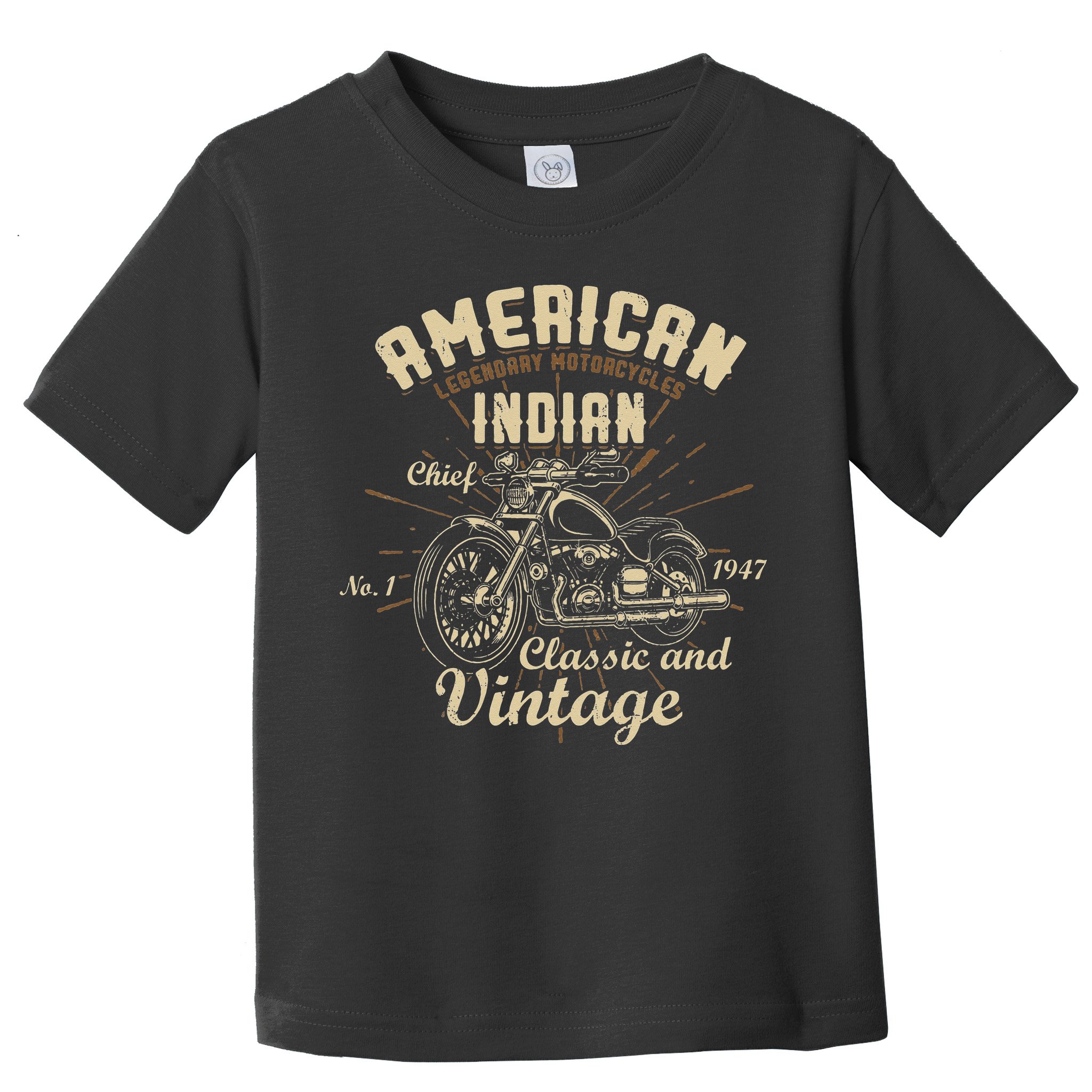 Retro Vintage American Motorcycle Indian for Old Biker Toddler T-Shirt