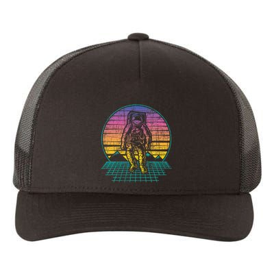 Retro Vintage Astronaut Spaceman Universe Planets Galaxy Yupoong Adult 5-Panel Trucker Hat