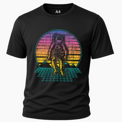 Retro Vintage Astronaut Spaceman Universe Planets Galaxy Performance Shirt