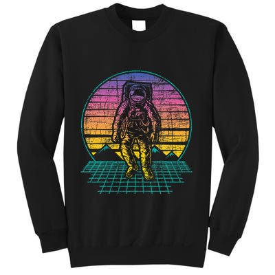Retro Vintage Astronaut Spaceman Universe Planets Galaxy Sweatshirt
