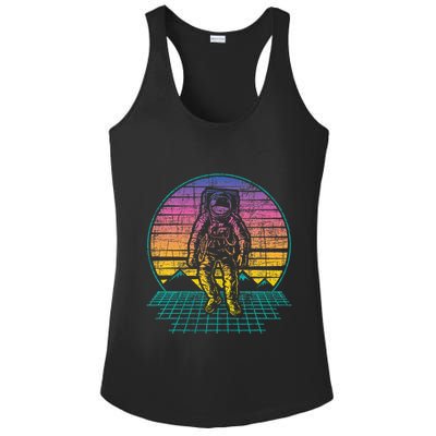 Retro Vintage Astronaut Spaceman Universe Planets Galaxy Ladies PosiCharge Competitor Racerback Tank
