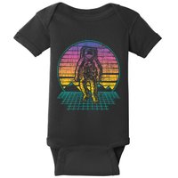 Retro Vintage Astronaut Spaceman Universe Planets Galaxy Baby Bodysuit