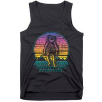 Retro Vintage Astronaut Spaceman Universe Planets Galaxy Tank Top